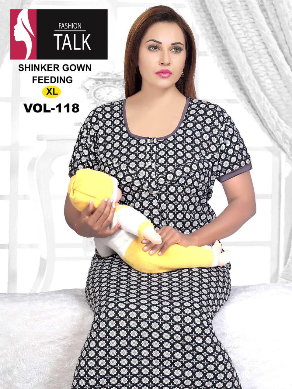 Ft Feeding 118 Nighty Night Wear Hosiery Cotton Night Dress Collection